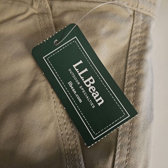LL Bean Size 20 Khaki Southport Favorite Fit Cargo Flannel Lined Pant 296901 NWT - Picture 8 of 9